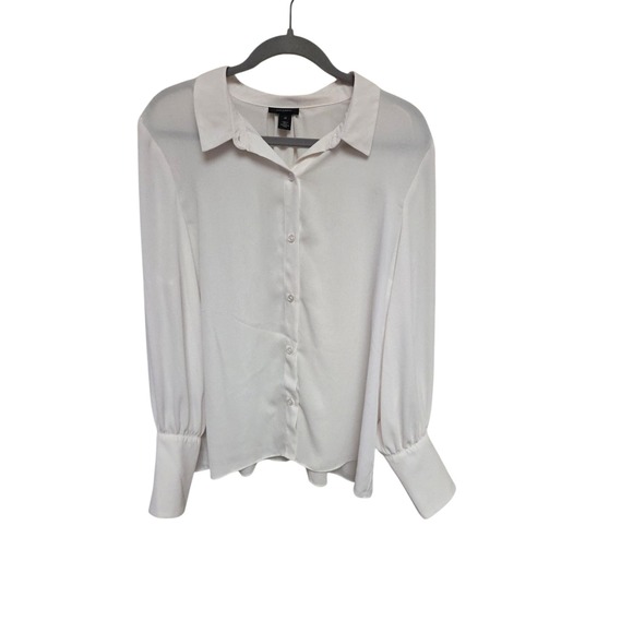 Halogen Women's XL Long Sleeve Button-Up Blouse Collared Top Office Career - Picture 1 of 5